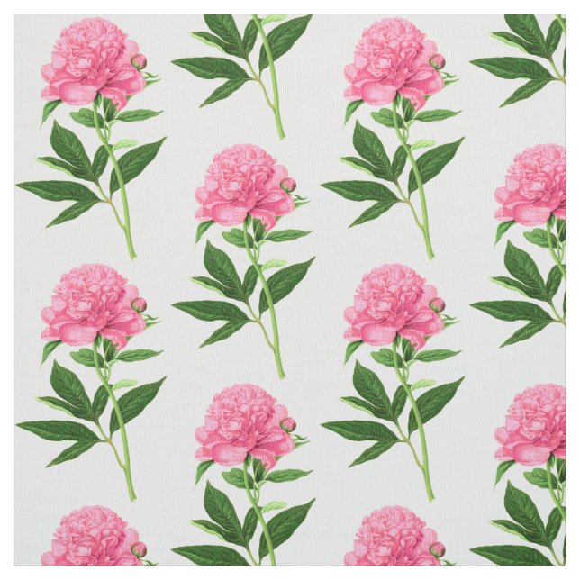 Tecido Vintage Botanical Impressão, Pastel Pink Peony (Modelo)