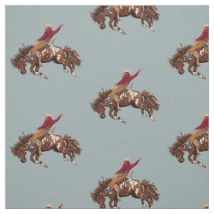 Tecido Vintage bronco Rider