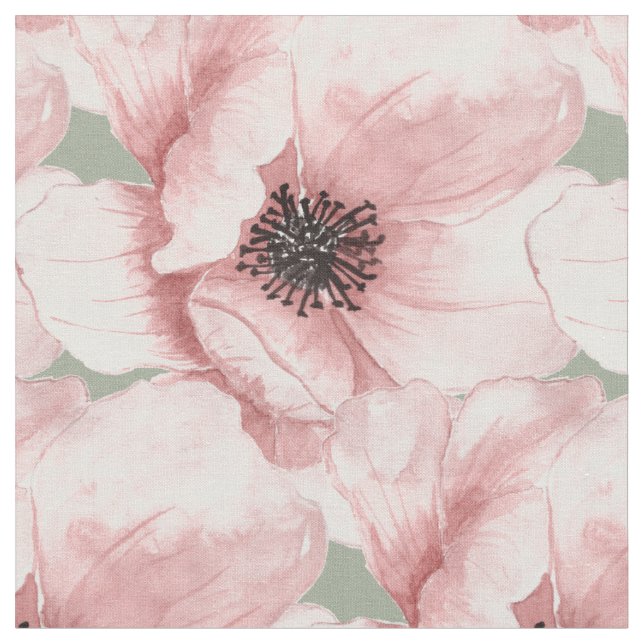 Tecido Vintage classic big pink flower tissu (Detalhe)