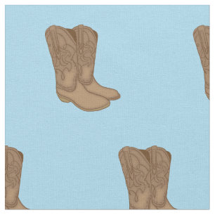 Tecido Vintage Cowboy Boots Decor Azul Moles Sala de Bebê