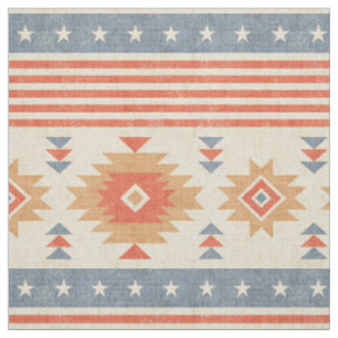 Tecido Vintage Cowboy e Navajo Motifs com Charme Russo