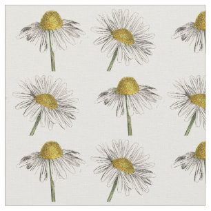 Tecido Vintage Daisy Flower