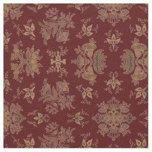 Tecido Vintage, era vitoriana, padrão egípcio de recupera