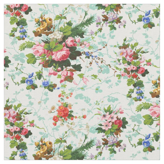 Tecido Vintage Floral French Pattern (Detalhe)