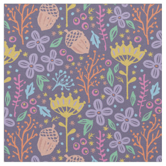 Tecido Vintage floral pattern in boho style.