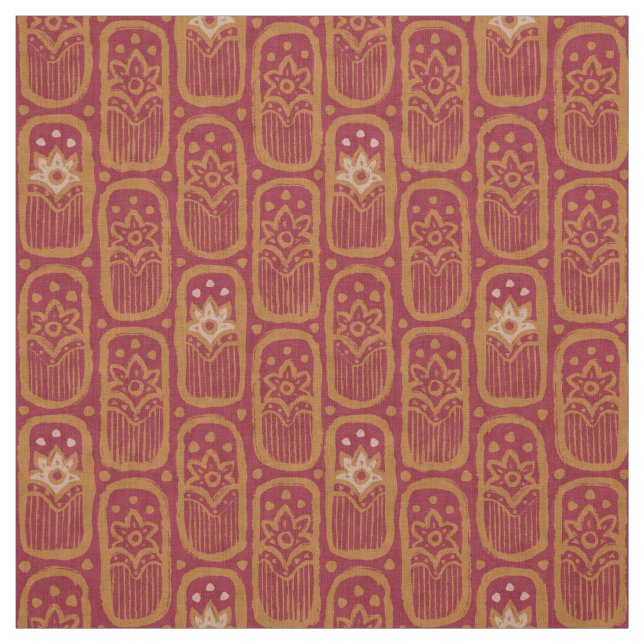 Tecido Vintage floral pattern in Indian style. (Modelo)