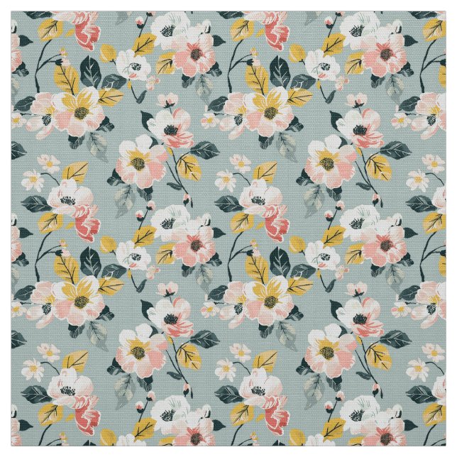 Tecido Vintage Floral Seamless Pattern Fabric (Modelo)