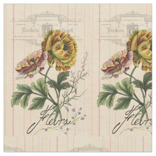 Tecido Vintage French Flowers Digital Art