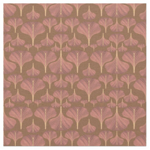 Tecido Vintage Gingko Brown Floral Patterno