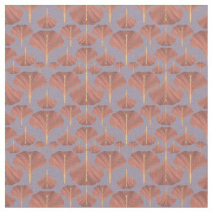 Tecido Vintage Ginkgo Purple Floral