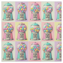 Tecido Vintage Gum Machine