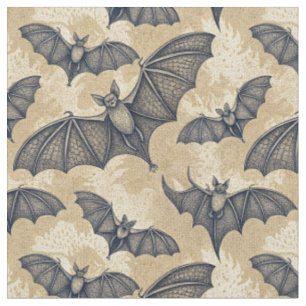 Tecido Vintage Halloween Bats