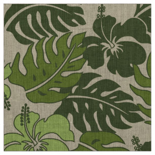 Tecido Vintage havaiano do hibiscus da baía de Huakini