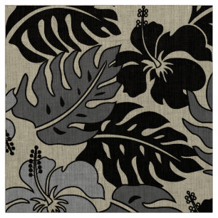 Tecido Vintage havaiano do hibiscus da baía de Huakini