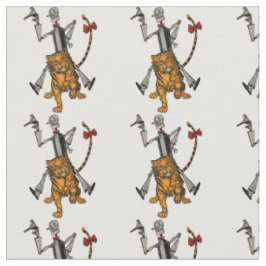 Tecido Vintage Lion e TinMan de Oz