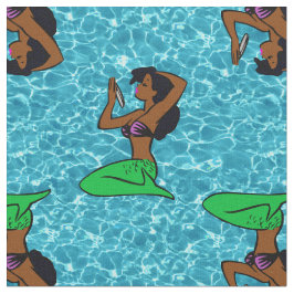 Tecido vintage mar da sereia africana