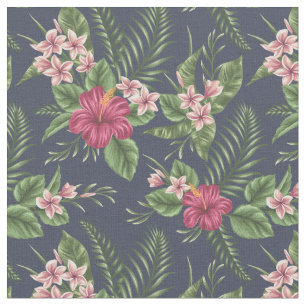Tecido Vintage Red Hibiscus