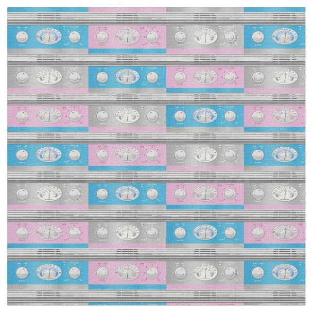 Tecido Vintage Retro Radio Nostalgia (Detalhe)