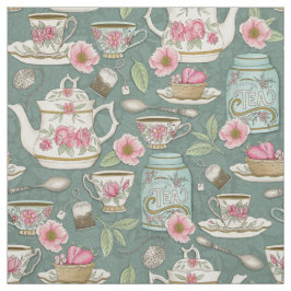 Tecido Vintage Tea Party