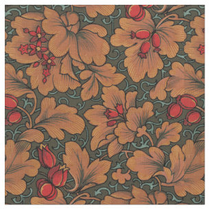 Tecido Vintage Victorian Era Floral and Leaf Patterin
