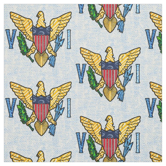 Tecido Vintage Virgin Island EUA Flag (Modelo)