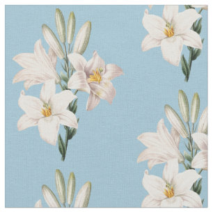 Tecido Vintage White Lily Floral