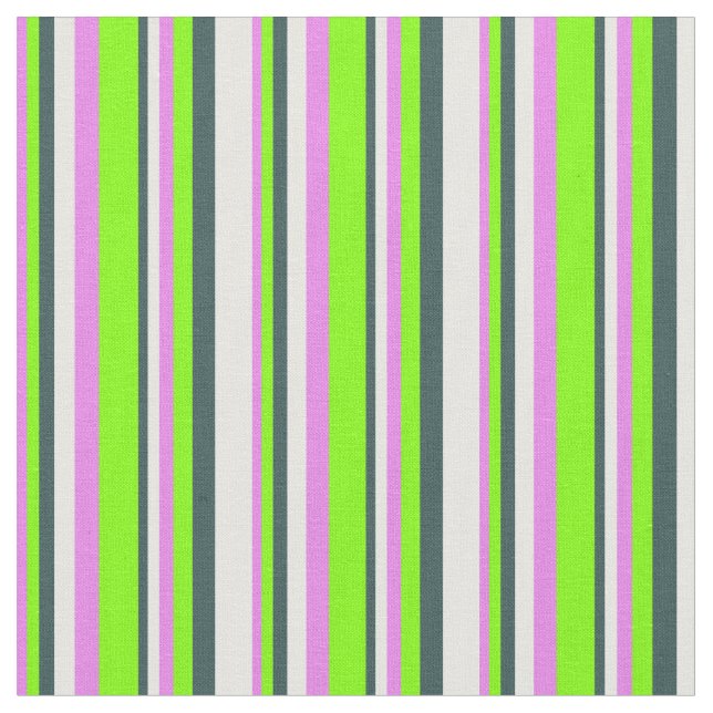 Tecido Violeta, Chartreuse, Cinza Escura E Creme De Casa (Detalhe)