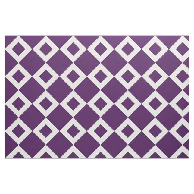 Tecido violeta e branco geométrico do teste padrão (Fat Quarter)