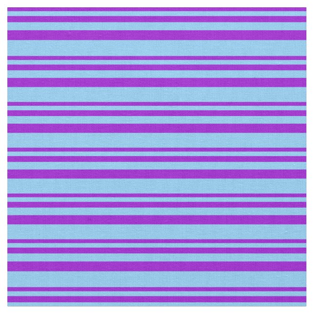 Tecido Violeta Escura e Faixa Azul-Céu-Claro (Detalhe)