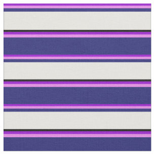 Tecido Violeta Escura, Violeta, Azul Meia-Noite, Branco e