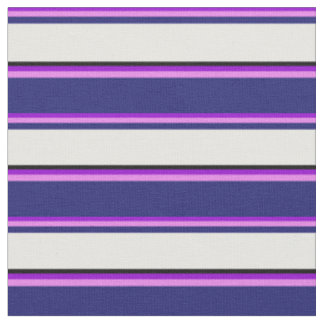Tecido Violeta Escura, Violeta, Azul Meia-Noite, Branco e