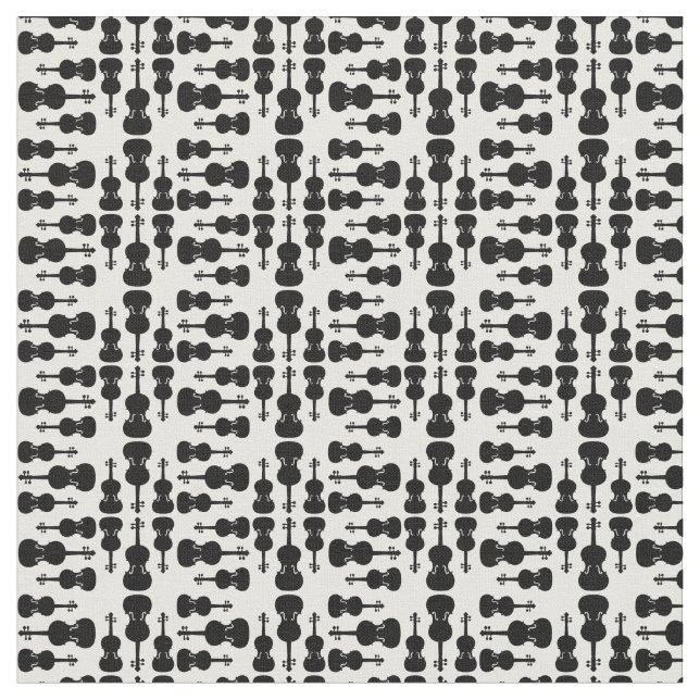 Tecido Violin Silhouettes Music Art CUSTOM (Detalhe)