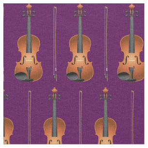 Tecido Violinos Musical Room Decor Purple
