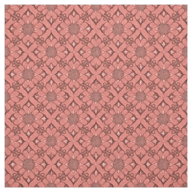 Tecido Vitoriano de Latice de Flor Sangria (Modelo)