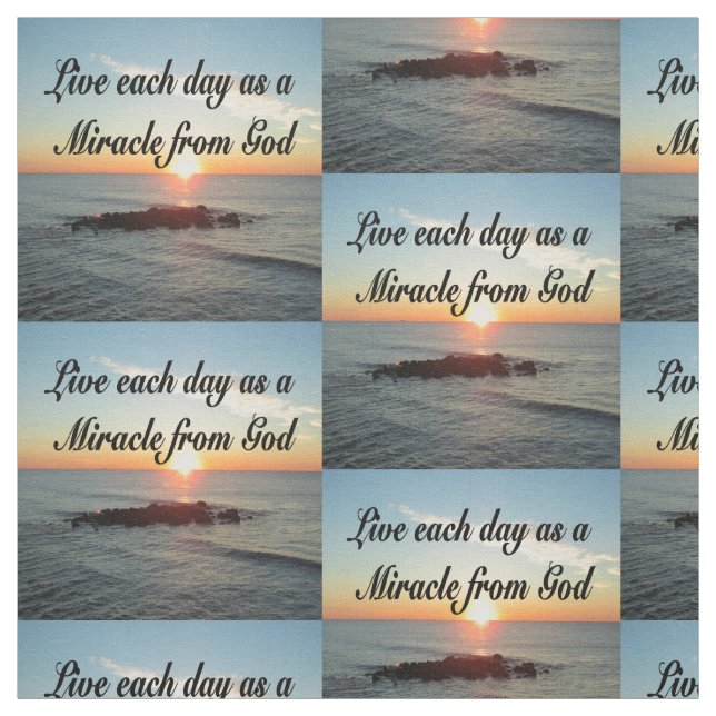 TECIDO VIVA TODOS OS DIAS COMO UM MILAGRE DE DEUS (Modelo)