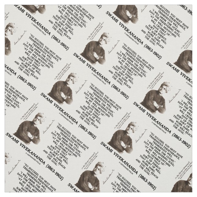 Tecido Vivekananda Para Ter Sucesso Tenha Perseverança Vo (Modelo)