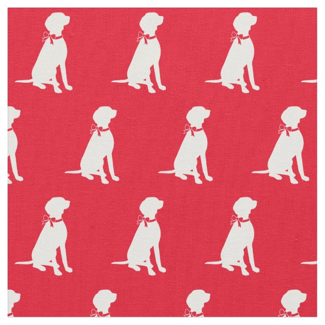 Tecido Vizsla Dog Silhouette Pet Red (Detalhe)