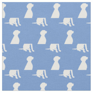 Tecido Vizsla Dog Silhout Pet Light Blue