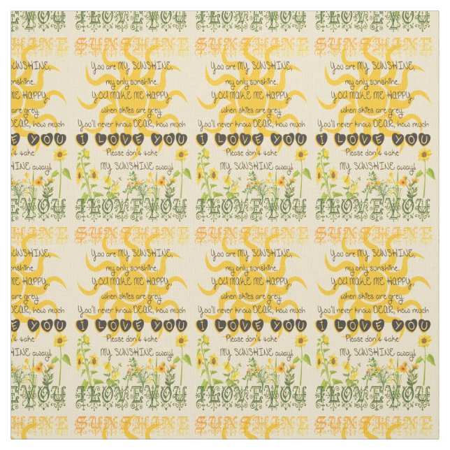 Tecido Você é o meu sol (Modelo)