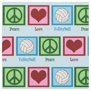 Tecido Voleibol do amor da paz