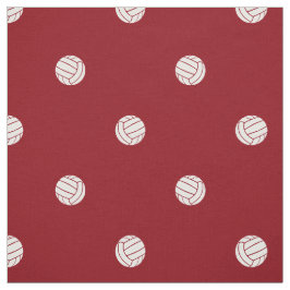 Tecido volleyballs de bolinhas em fundo vermelho ou QUALQ