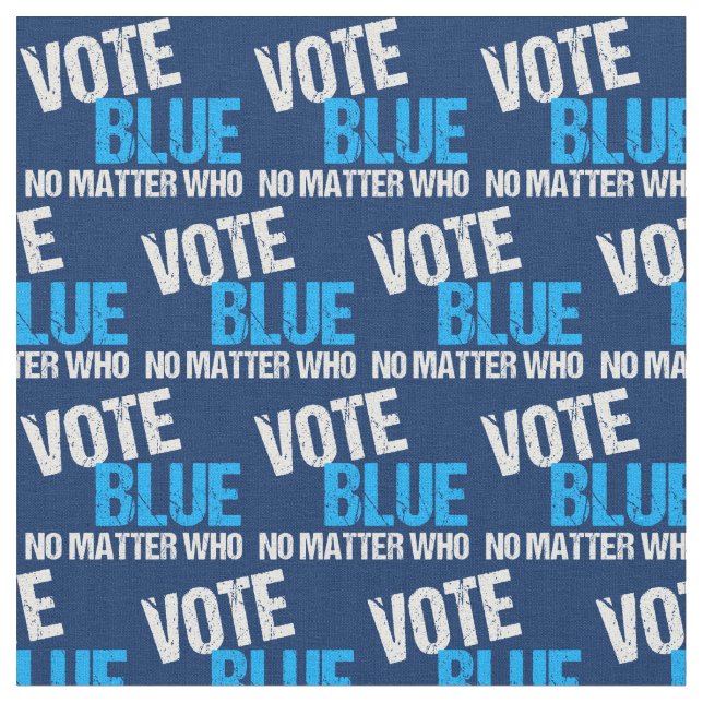 Tecido Vote Azul Não Importa Quem (Detalhe)