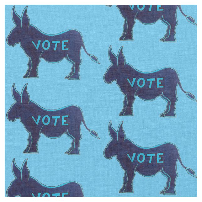 Tecido VOTE Blue Donkey novembro de 2020 Dia das Eleições (Detalhe)