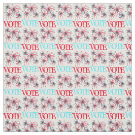 Tecido VOTE Red Blue USA Patriotic Elecotic Day Fireworks