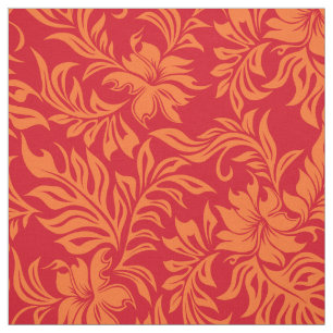 Tecido Waikiki Hibiscus Hawaiian Pareau Floral