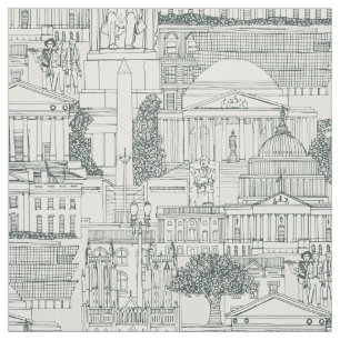 Tecido Washington DC toile bálsamo forte branco