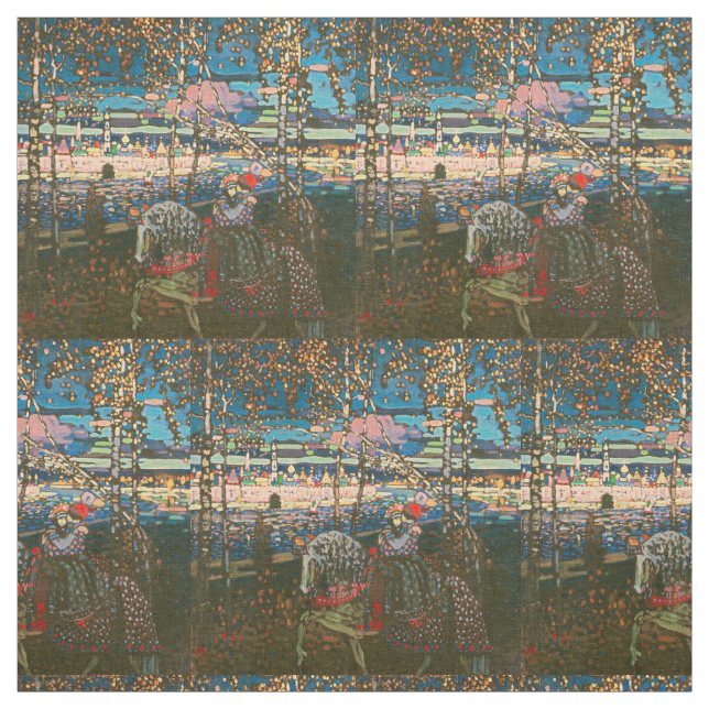 Tecido Wassily Kandinsky O Casal a Cavalo Arte Russa (Modelo)
