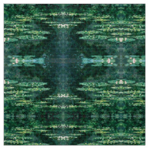 Tecido WATER LILILIES IN GREEN POND por Claude Monet