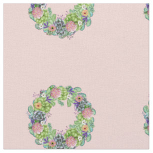 Tecido Watercolor Floral Wreath