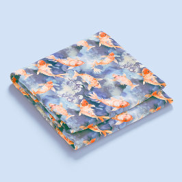 Tecido Watercolor Koi Fish